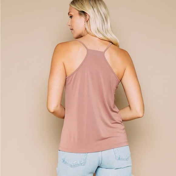 NWOT Orb Adriana Drapey Racerback Knit Cami - White - Medium - Picture 2 of 6